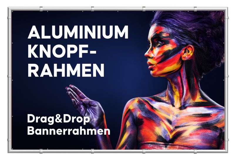 Aluknopfrahmen-Drag-and-Drop-Bannerrahmen